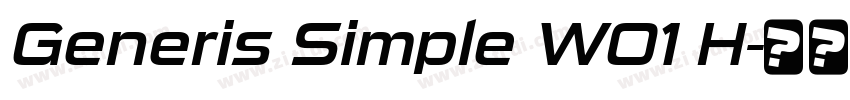 Generis Simple W01 H字体转换